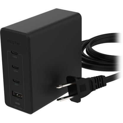 mophie Speedport 120W GaN 4-Port USB-C/USB-A Wall Charger Black 409909308