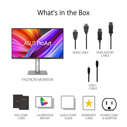 ASUS ProArt PA279CRV 27" 4K 5ms 60Hz UHD USB-C HDR Professional Monitor