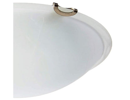 Luminance 9.75" Satin Nickel Integrated LED Flush Mount w/ Alabaster Glass F9911-53