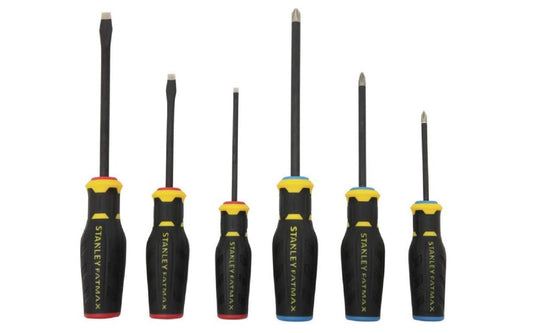 Stanley FATMAX Simulated Diamond Tip Standard and Phillips Screwdriver Set 6-Pieces FMHT62052