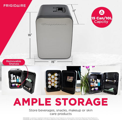 Frigidaire Retro 10L 15-Can Mini Personal Fridge Cooler EFMIS188-B-SS Stainless Steel