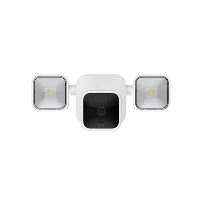 Blink Wired Floodlight Camera w/ Mini 2 Camera Weather Resistant 13' Power Adapter & Yard Sign