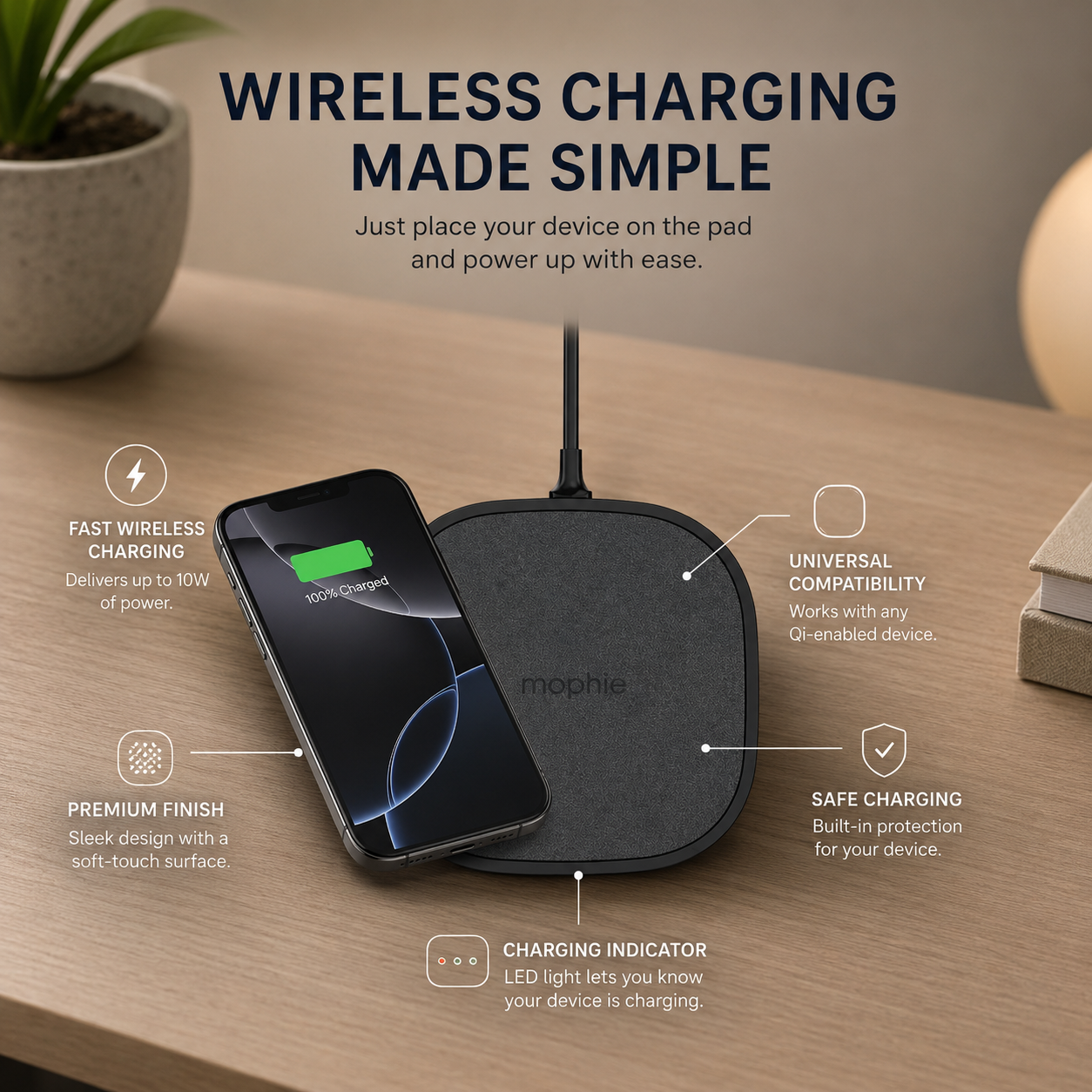 Mophie 15W Wireless Pad/Powerstation 10K