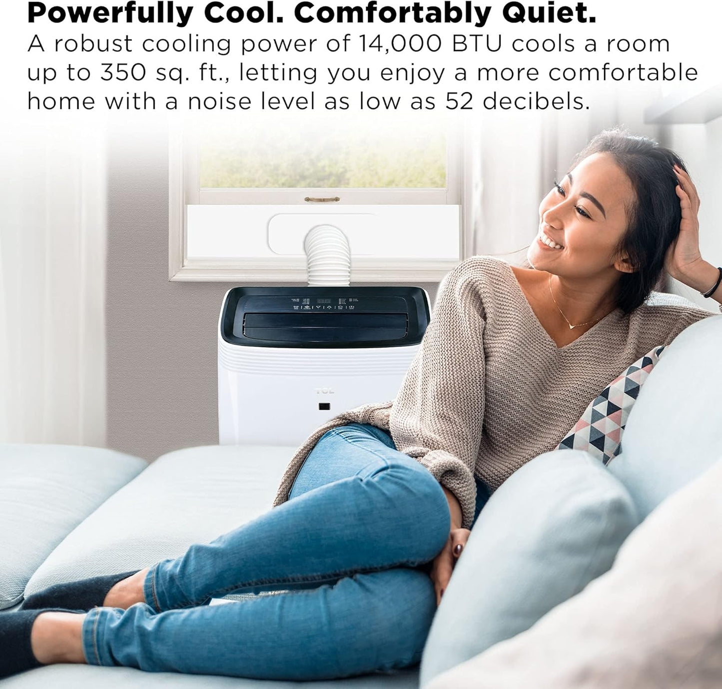 TCL Smart Series Portable Air Conditioner 10,000 BTU 350 sq ft White 10P94C