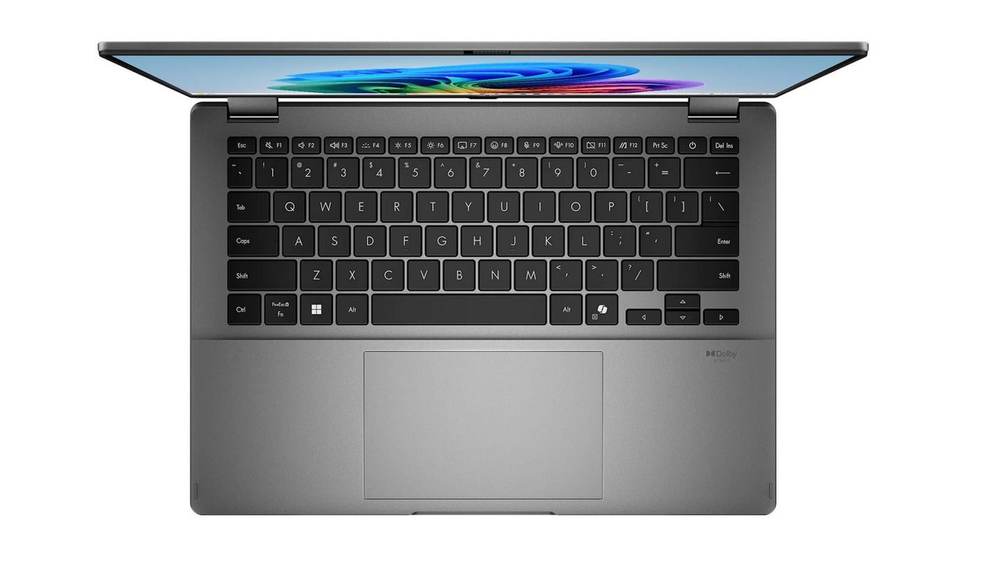 ASUS Vivobook Flip 14" OLED Touchscreen Copilot+ PC, Intel Core Ultra 7 256V Series 2 Processor, Win 11, 16GB/ 1TB SSD TP3407SA-DS74T Matte Gray