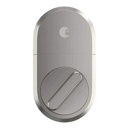 August Smart Lock Silver Single Cylinder Deadbolt w/ Connect Wi-Fi Bridge AUG-SL04-C03-N04