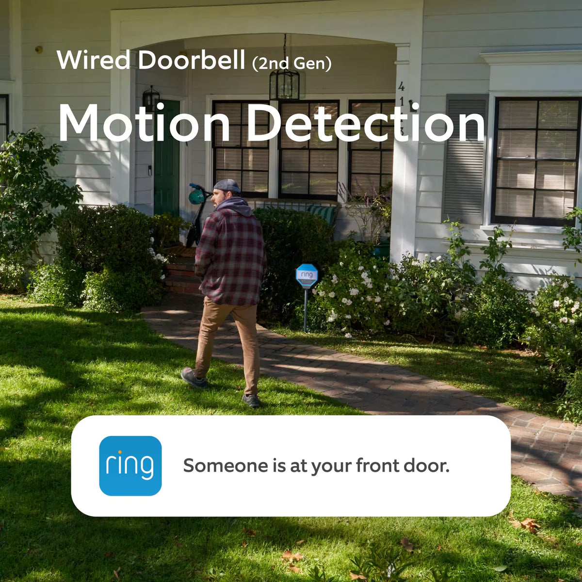 Ring - Wired Doorbell 2K (newest model), Speckled Gray + Chime - Speckled Grey & White B0GH2ZDWFJ