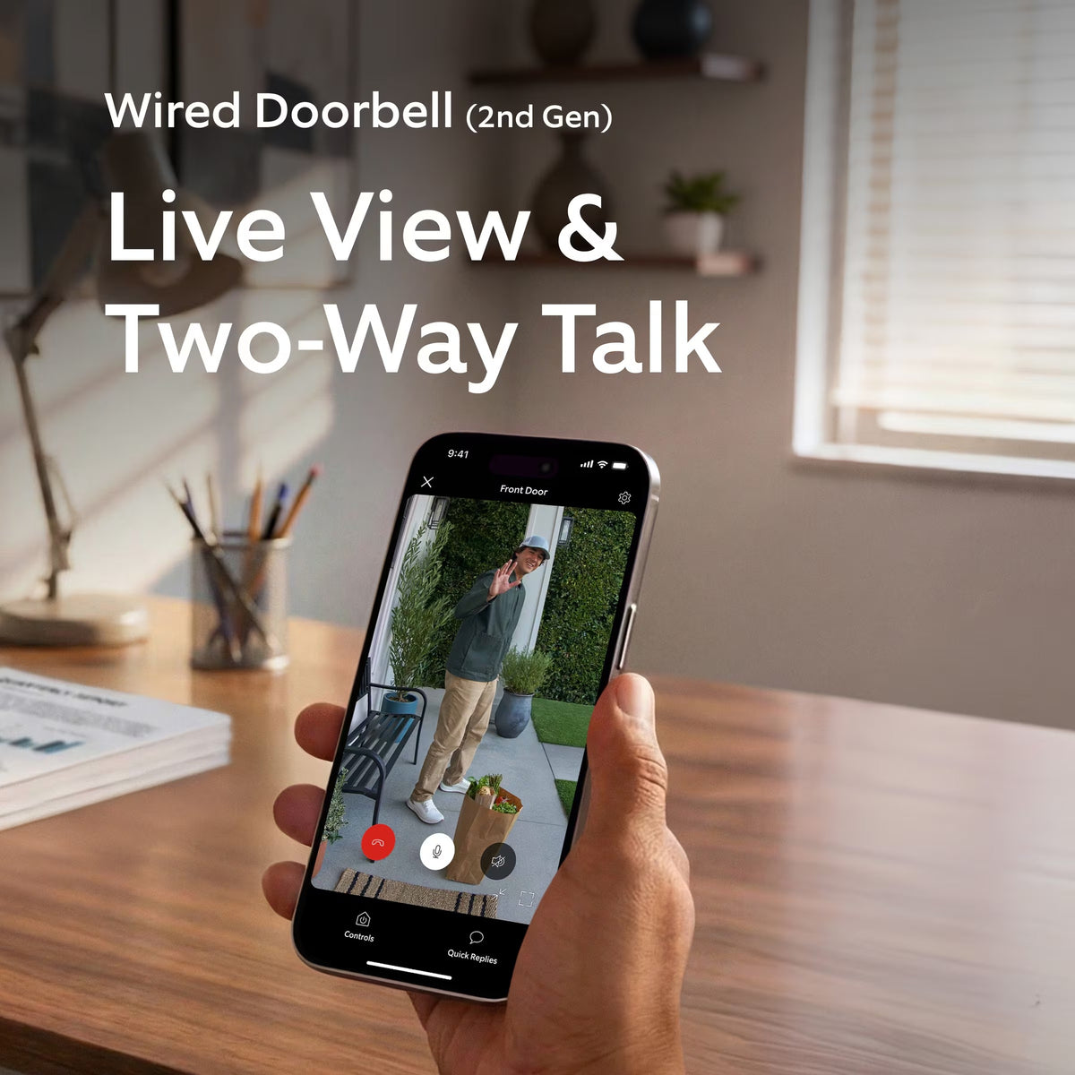 Ring - Wired Doorbell 2K (newest model), Speckled Gray + Chime - Speckled Grey & White B0GH2ZDWFJ