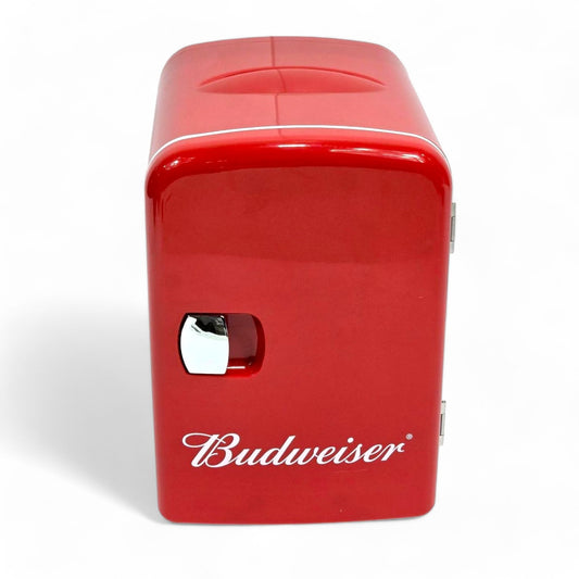 Budweiser Portable Mini Fridge Holds 6 cans or 4 liters MIS135BUD Red Color