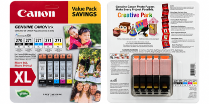 Canon PGI-270XL, CLI-271XL C/M/Y/K Ink Cartridges Value Pack (5 Cartridges) 0319C010