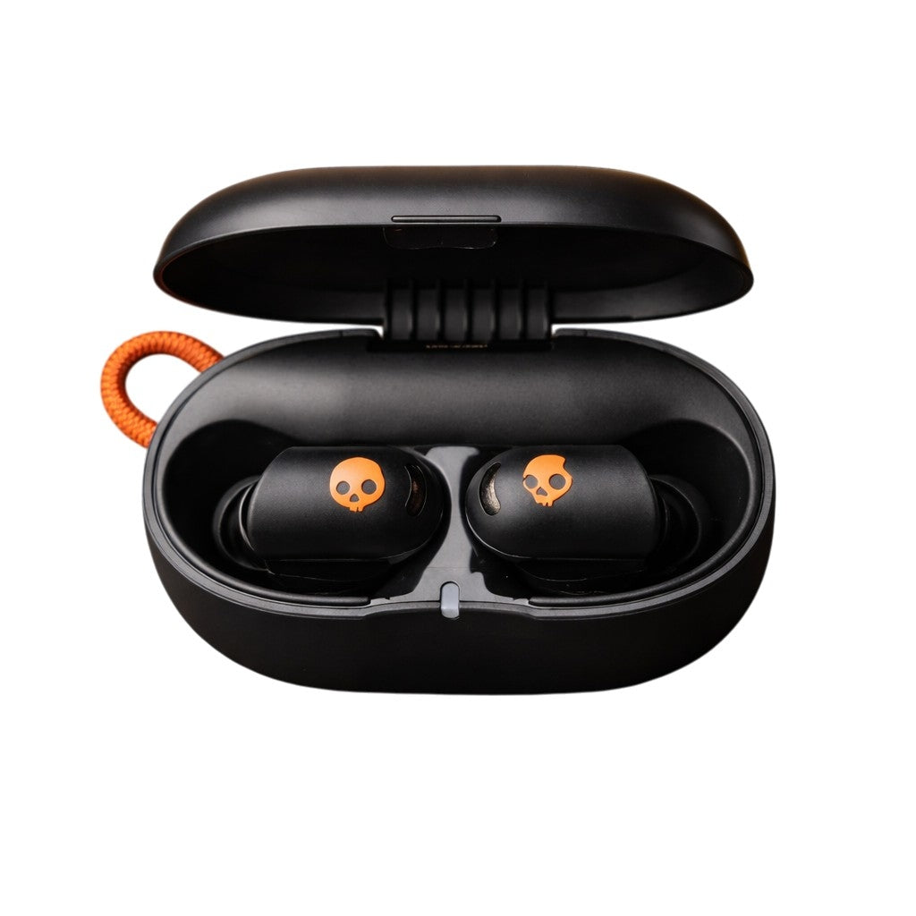 Skullcandy Sesh ANC Noise-Canceling True Wireless Earbuds Black and Orange S2SAW-S749