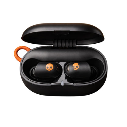 Skullcandy Sesh ANC Noise-Canceling True Wireless Earbuds Black and Orange S2SAW-S749