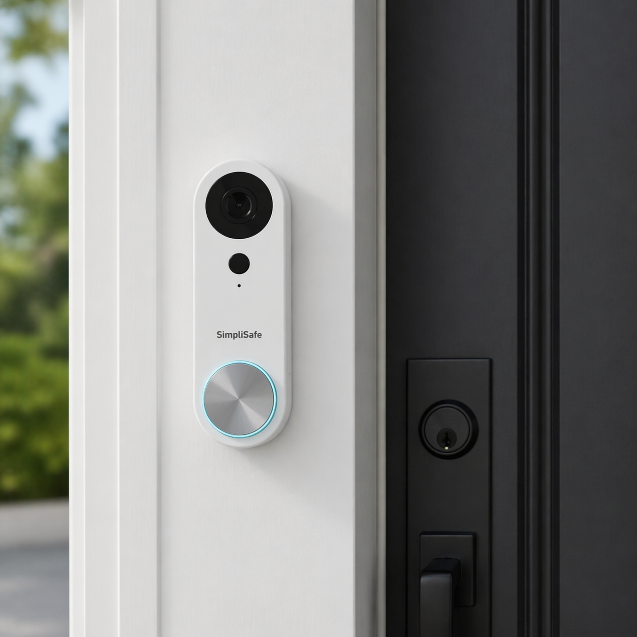 SimpliSafe Wired Video Doorbell Smart WiFi Motion Activated Alert Speaker VPD301