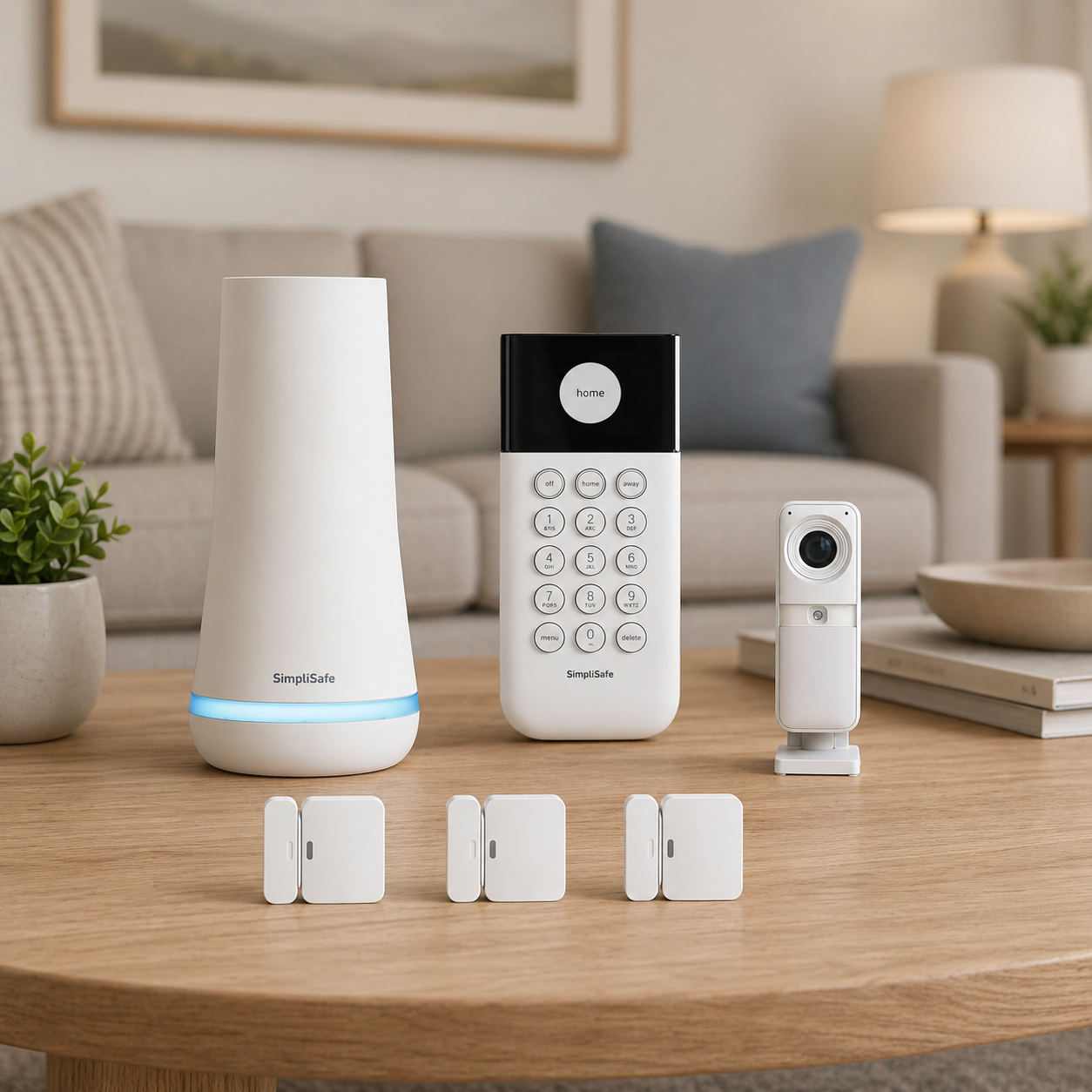 SimpliSafe 6-Pc. Home Security System: Indoor Wireless Security Camera, Entry Sensors KT061-01RUS
