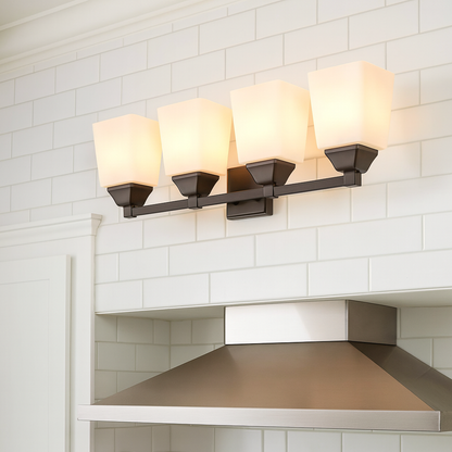 Sunset Lighting LED 4Lt Vanity 8W X 4 3000K 2080Lm CRI80 Non-Dim Provincial Bronze F6104-64