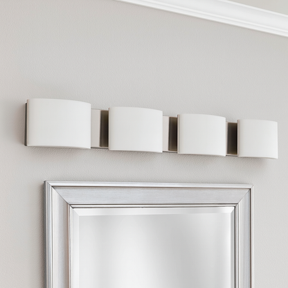 Luminance Stanton 4-Light Vanity 13W Bright Satin Nickel GU24 Socket TF3124-80-GU24