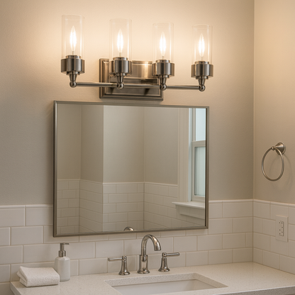Sunset Lighting 4-Light Esquire Wall Sconce, Antique Gunmetal - F17104-57