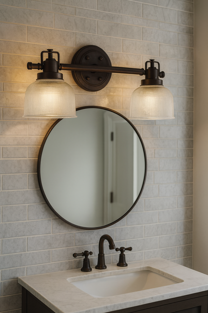 Sunset Lighting 2-Light 100W Mb Wren Vanity Provincial Bronze F3192-64