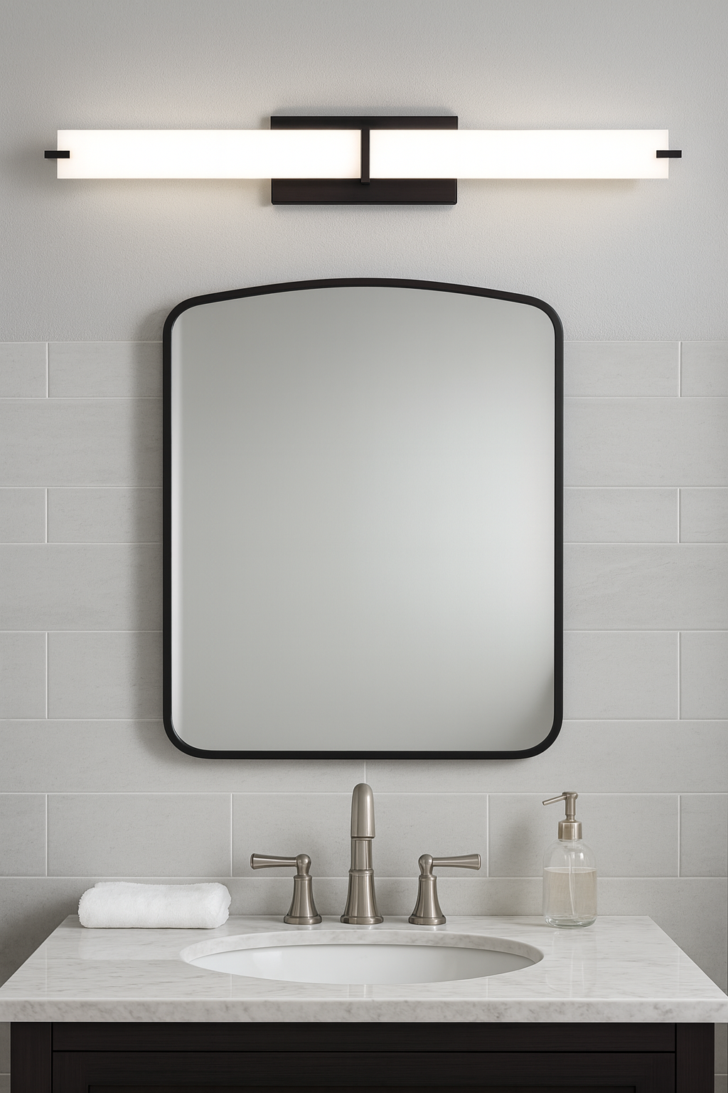 Sunset Lighting 37.5" 1-Light Black LED 30W 3000K 2200Lm Vanity Light F8636-31-1
