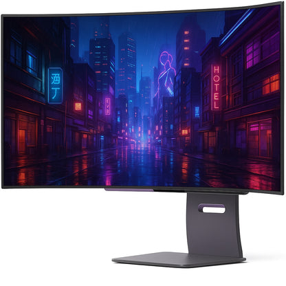 LG 45 Inch UltraGear OLED WQHD 1440P 240Hz 0.03ms G-Sync Compatible 800R Curved Gaming Monitor 45GS95QE