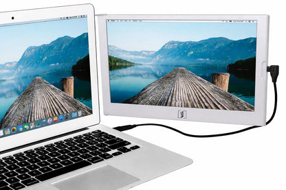 SideTrak Slide Portable Monitor for Laptop 12.5" FHD 1080P IPS Attachable Laptop Screen, Efficient USB Power, Compatible with Mac & Chrome 13" -17" Laptops, ST12BL