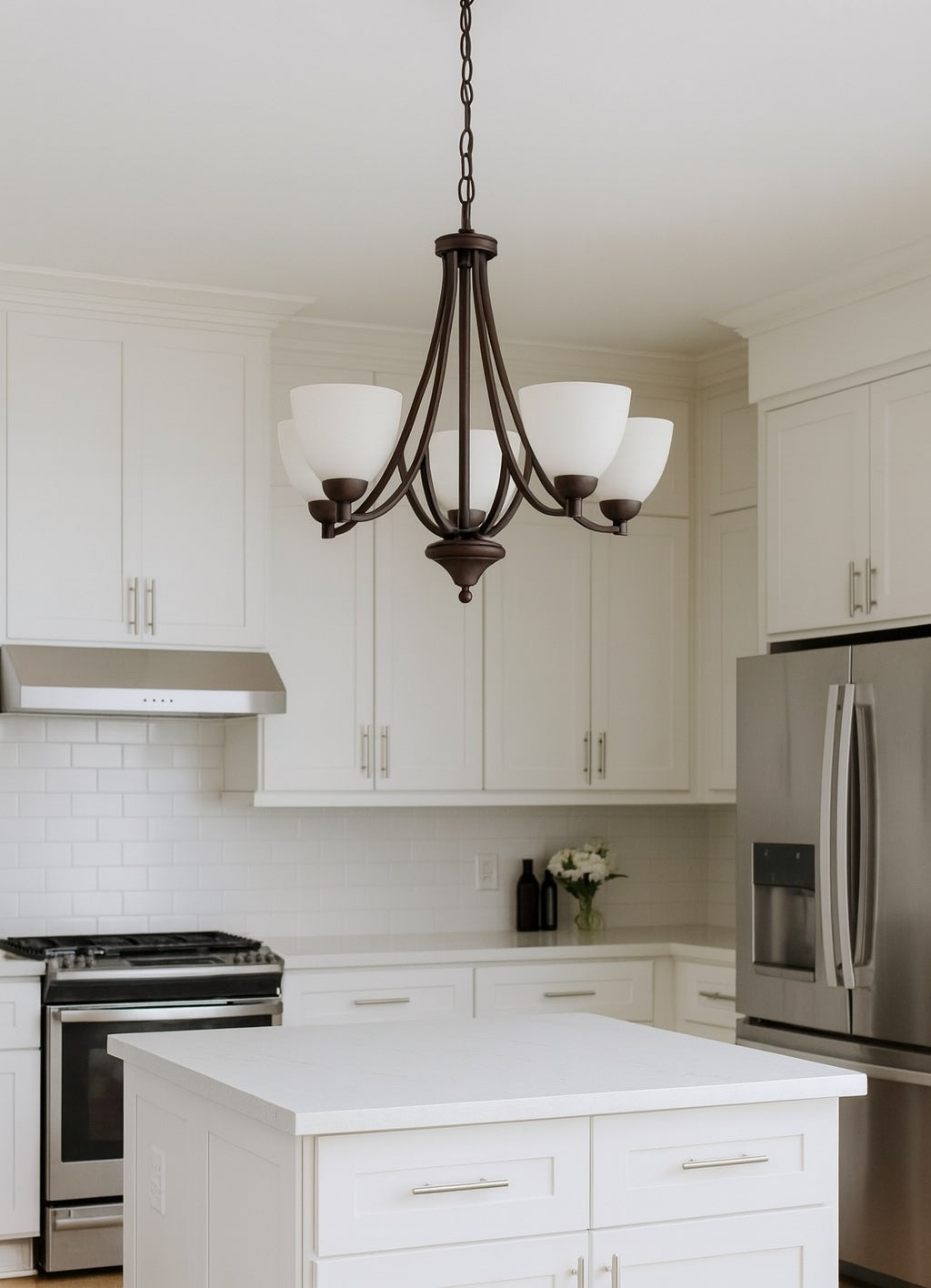 Sunset 5-Light Preston Ceiling Chandelier 100W Provincial Bronze - F16085-64