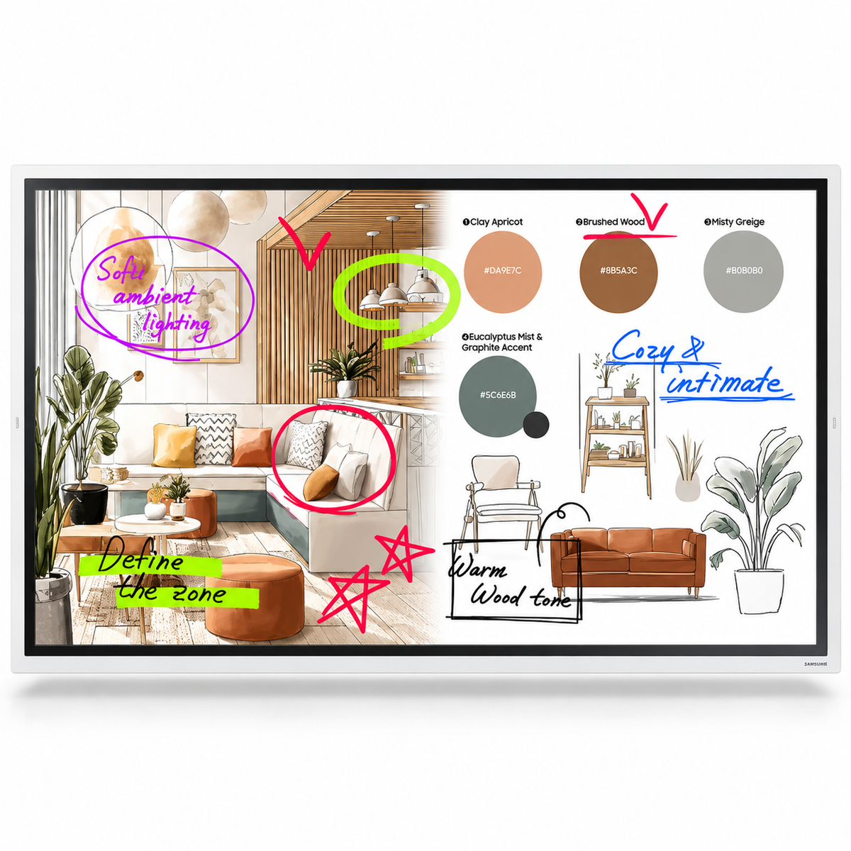 Samsung WM75FX Series 75-Inch 4K 8ms 60Hz UHD Flip Interactive Collaborative Display