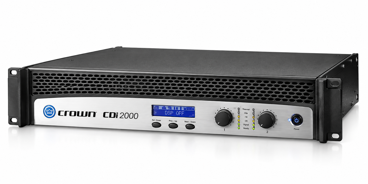 Crown Audio CDi 2000 Two-Channel Commercial Amplifier 800W/Channel at 4 Ohms, 70V/140V