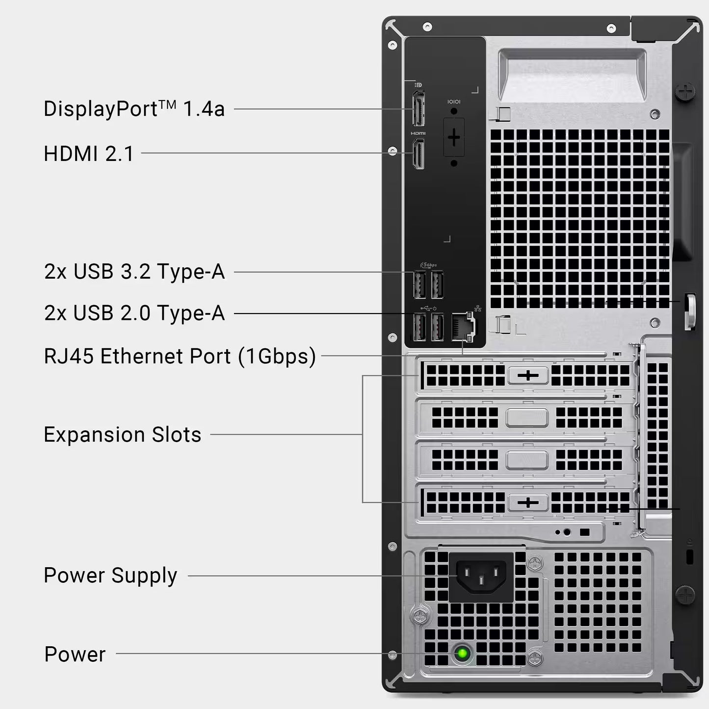 Dell - Desktop Intel Core Ultra 5 Series 2 225 2025 - 16GB/ 1TB Storage - Black DECT1250-5067BLK-PUS