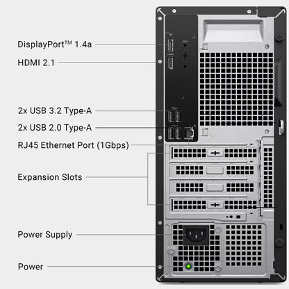 Dell - Desktop Intel Core Ultra 5 Series 2 225 2025 - 16GB/ 1TB Storage - Black DECT1250-5067BLK-PUS
