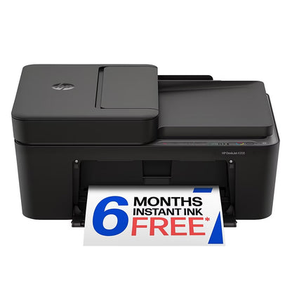 HP DeskJet 4358 All-in-One Wireless Color Inkjet Printer, Dual-Band Wi-Fi, 35-Sheet ADF, Black, A24HSA#1H3