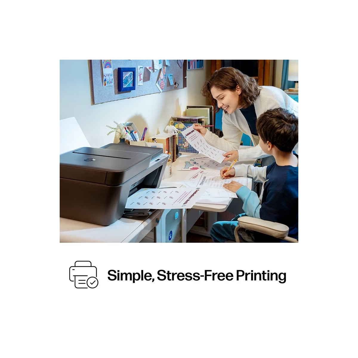 HP DeskJet 4358 All-in-One Wireless Color Inkjet Printer, Dual-Band Wi-Fi, 35-Sheet ADF, Black, A24HSA#1H3