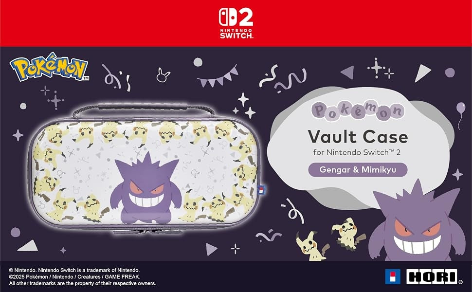 Hori - Vault Case (Gengar & Mimikyu) - Gray NSX-095U