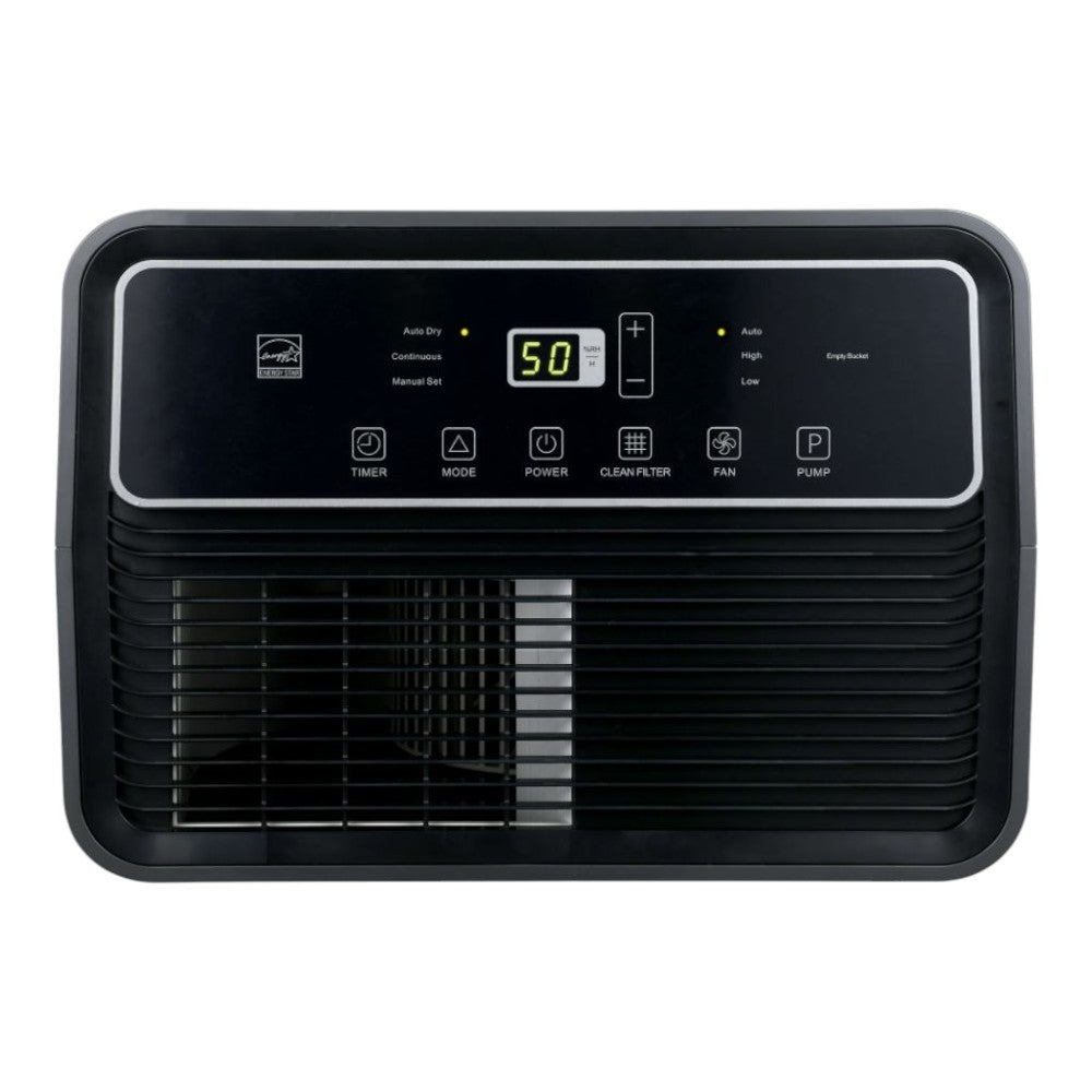 Hisense 50 Pint Dehumidifier with Built-In Pump, Energy Star Black DH50P