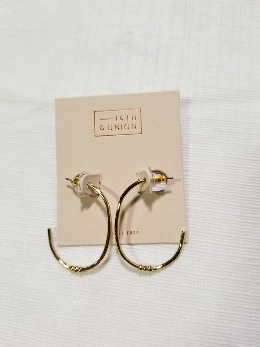 35MM METAL OPEN HOOP EARRINGS
