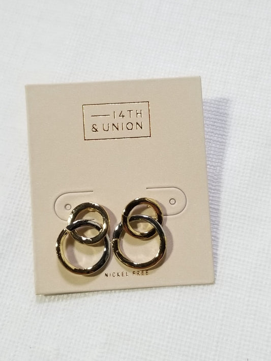 DOUBLE DROP CIRCLE EARRING