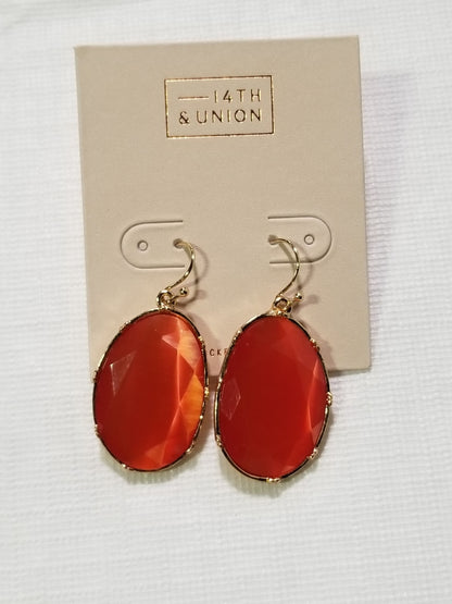 CATEYE EARRING ORANGE
