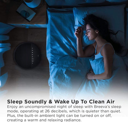TCL Breeva A3 Air Purifier, up to 1230 sq. ft., 5-Stage Filtration System, True HEPA (H13) Removes 99.97% of Dust / Bacteria / Odors, Ultra-Quiet, Black, A314B