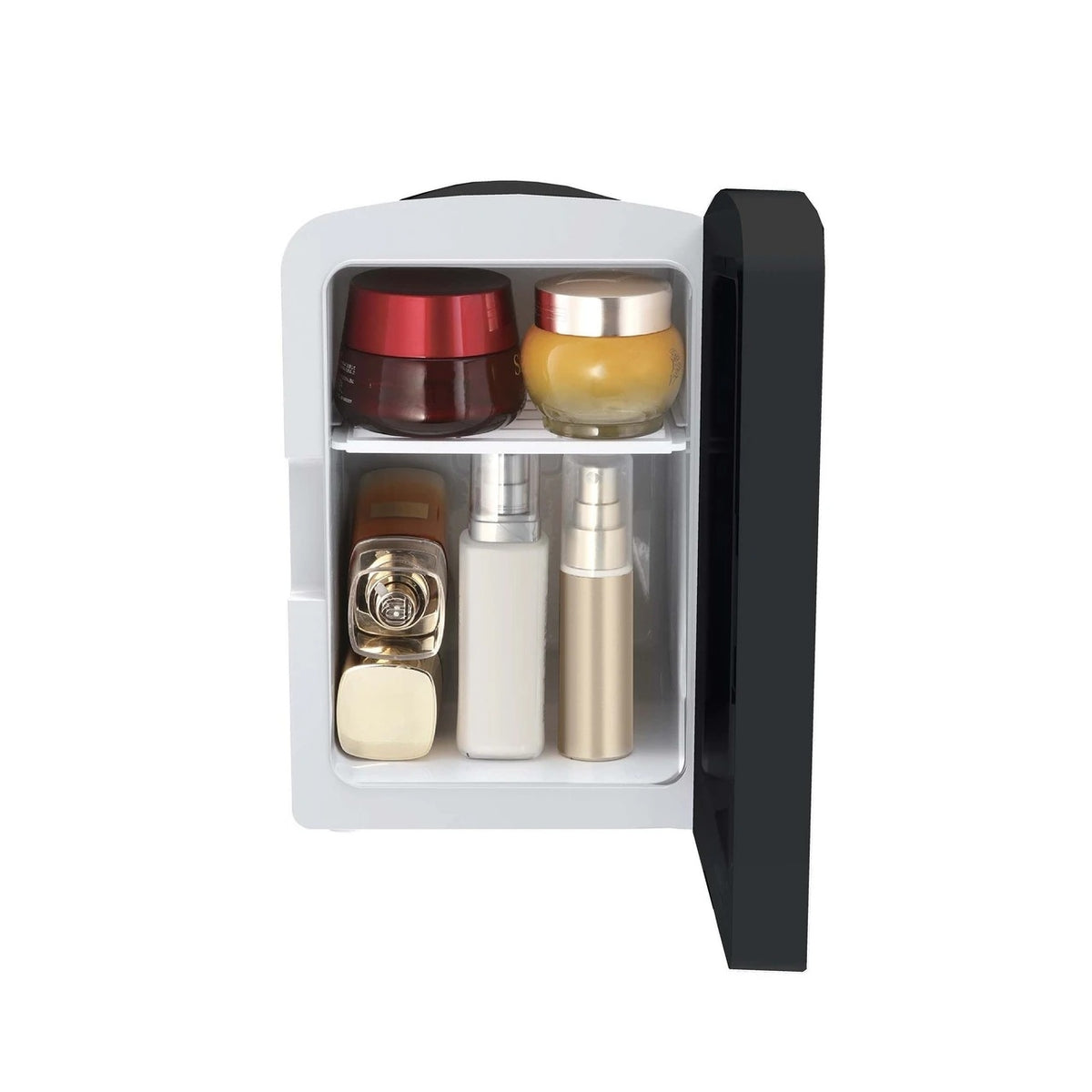 Frigidaire Skincare Cooler with Lighted Mirror Make-Up Door, Black EFBF9008-BLACK