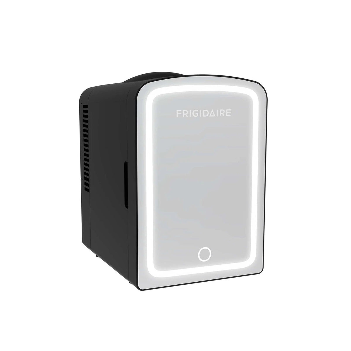 Frigidaire Skincare Cooler with Lighted Mirror Make-Up Door, Black EFBF9008-BLACK