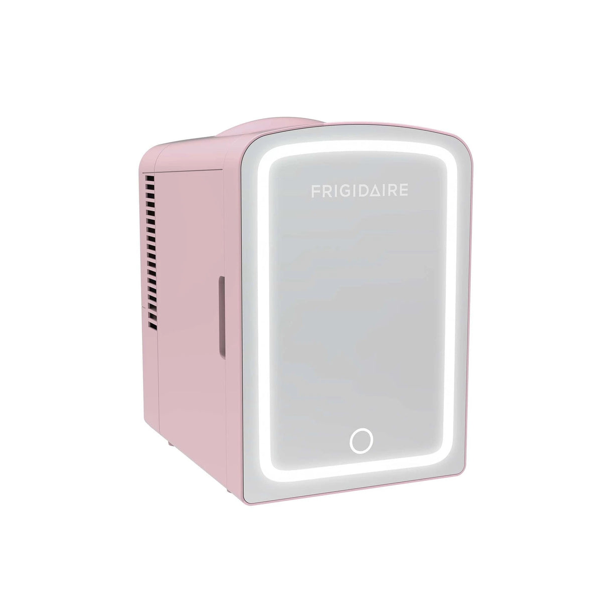 Frigidaire Skincare Cooler with Lighted Mirror Make-Up Door, Pink EFBF9008-PINK