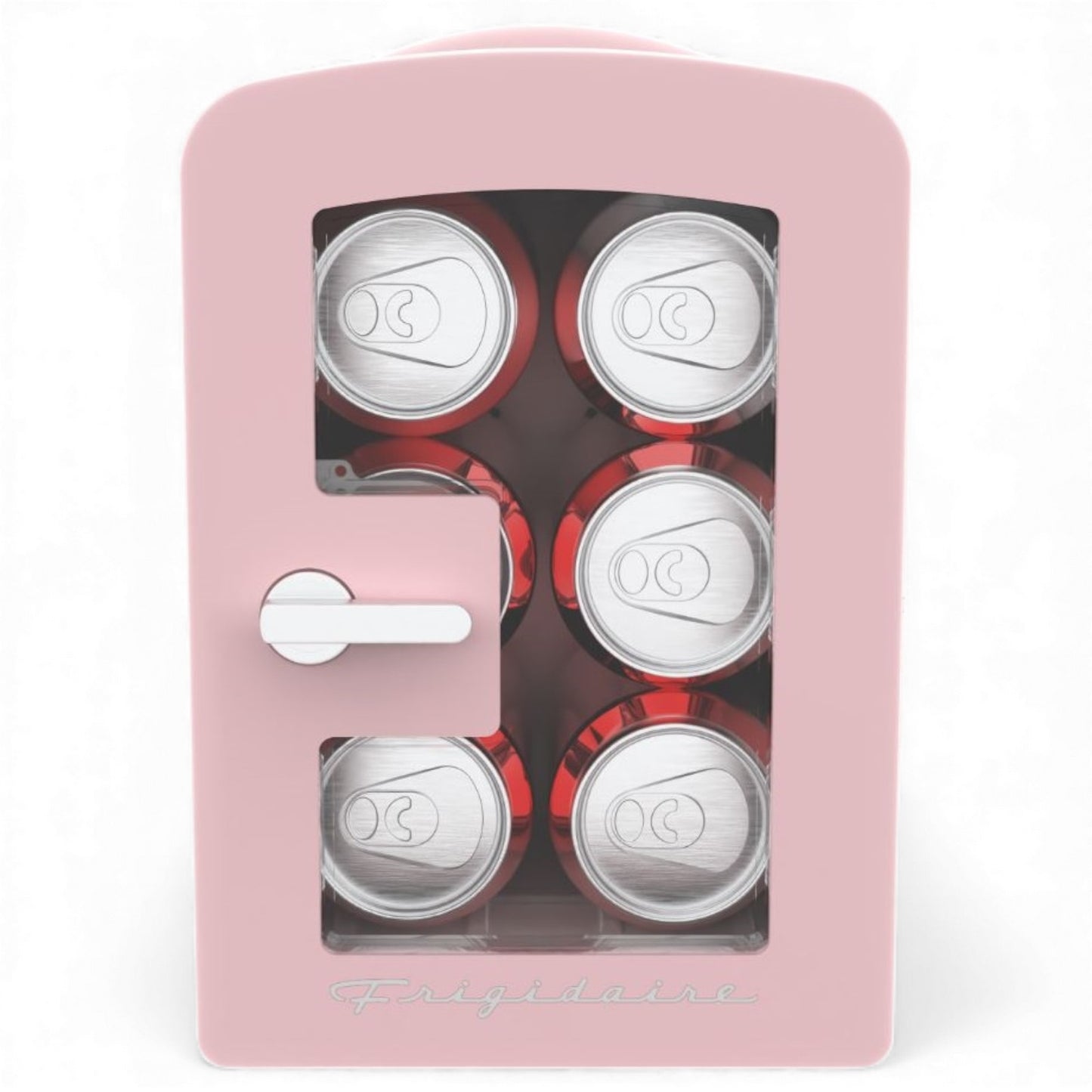 Frigidaire 18 in. 6-Can 4-Liter Mini Beverage Cooler in Pink EFMIS186-B-PINK, Includes 110V home power cord & 12V DC car adapter