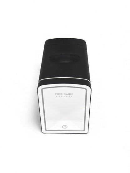Frigidaire 9-Can or 6L Beauty Light Up Mini Refrigerator EFMIS209-BLACK, Includes 12V DC car adapter & 110v home power cord