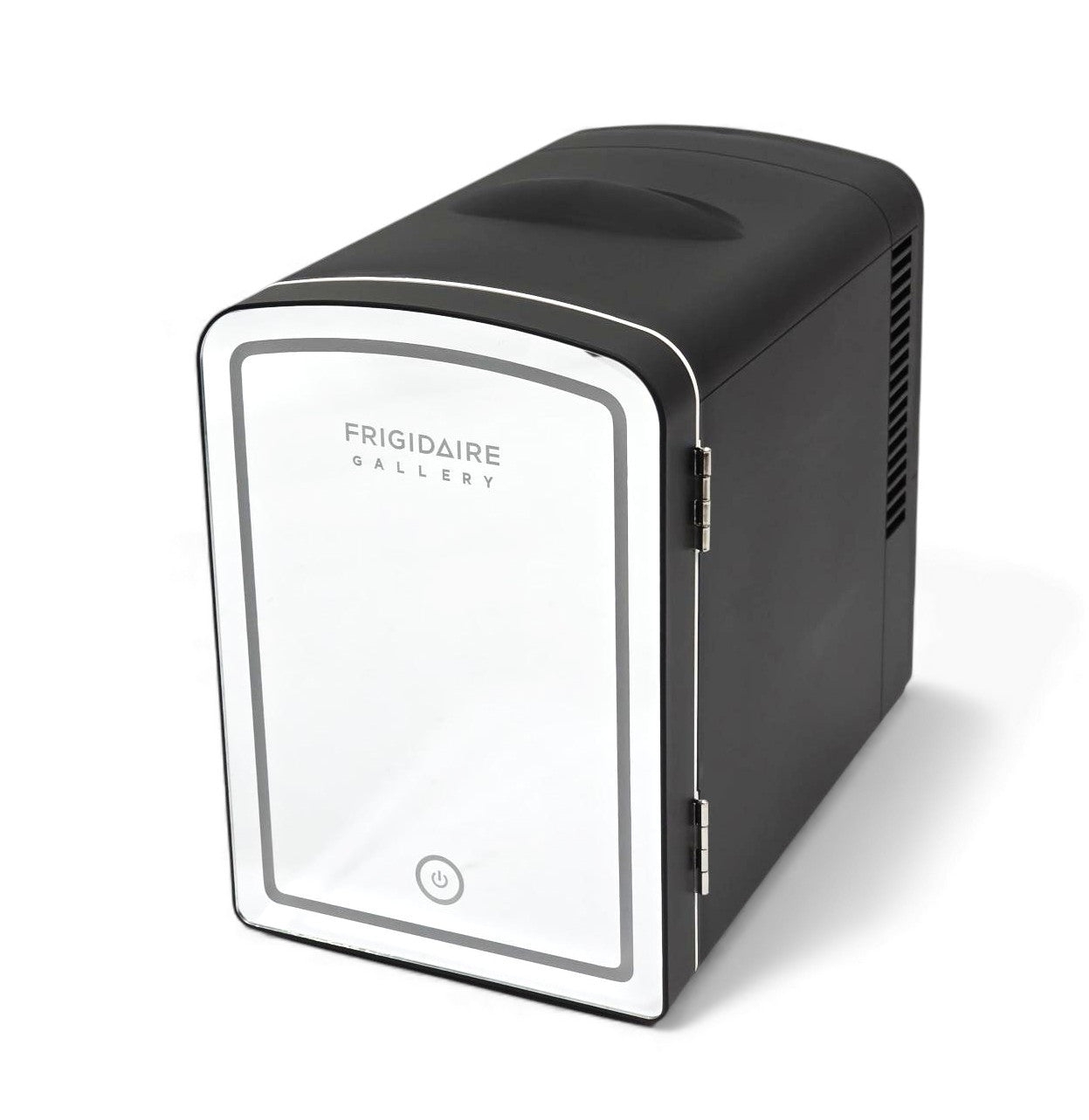 Frigidaire 9-Can or 6L Beauty Light Up Mini Refrigerator EFMIS209-BLACK, Includes 12V DC car adapter & 110v home power cord