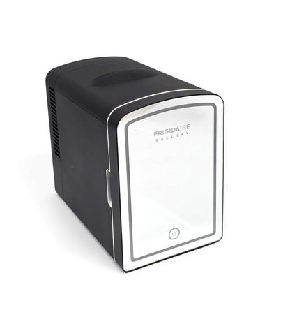 Frigidaire 9-Can or 6L Beauty Light Up Mini Refrigerator EFMIS209-BLACK, Includes 12V DC car adapter & 110v home power cord