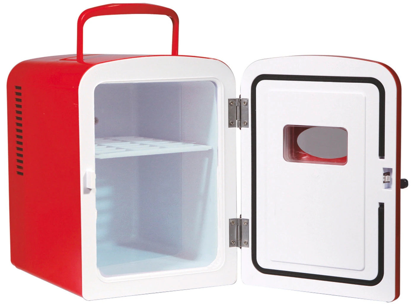 Frigidaire 6 Can/4L Mini Personal Retro Fridge Cooler Includes AC Power Cord & 12V DC Car Adapter EFMIS229-RED