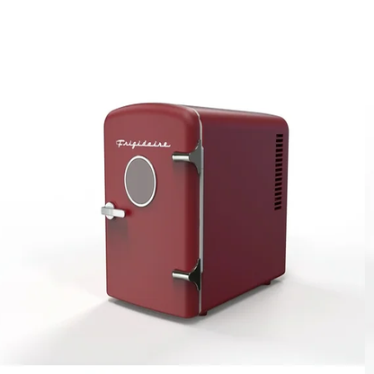 Frigidaire 6 Can/4L Mini Personal Retro Fridge Cooler Includes AC Power Cord & 12V DC Car Adapter EFMIS229-RED