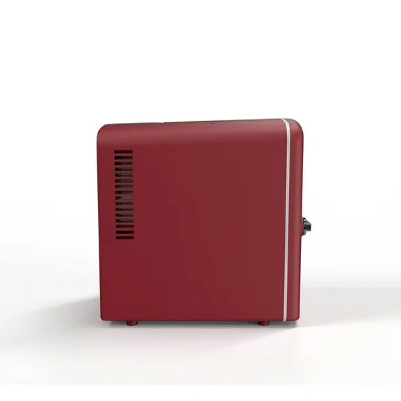 Frigidaire 6 Can/4L Mini Personal Retro Fridge Cooler Includes AC Power Cord & 12V DC Car Adapter EFMIS229-RED