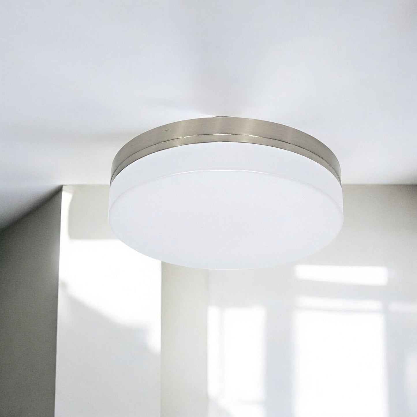Electrix Essential 11" LED Flush Mount Acrylic Silver 1000LM 16W 3000K FMT-A20-11-10-SN