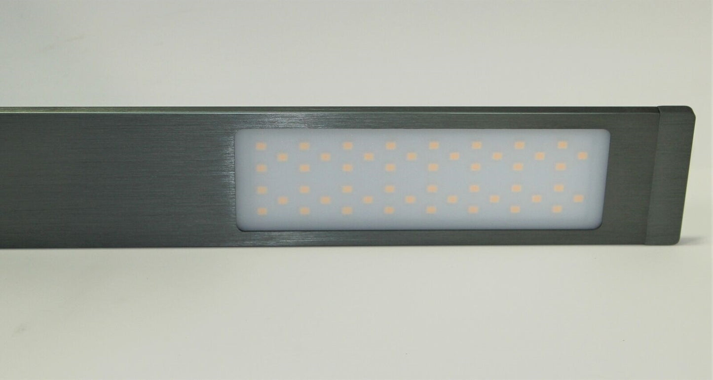 Electrix Slim Line Z Foldable Desk LED Lamp 1217 Lumens 24V 500mA, Color: Dark Grey Brushed Aluminum - 20840-000